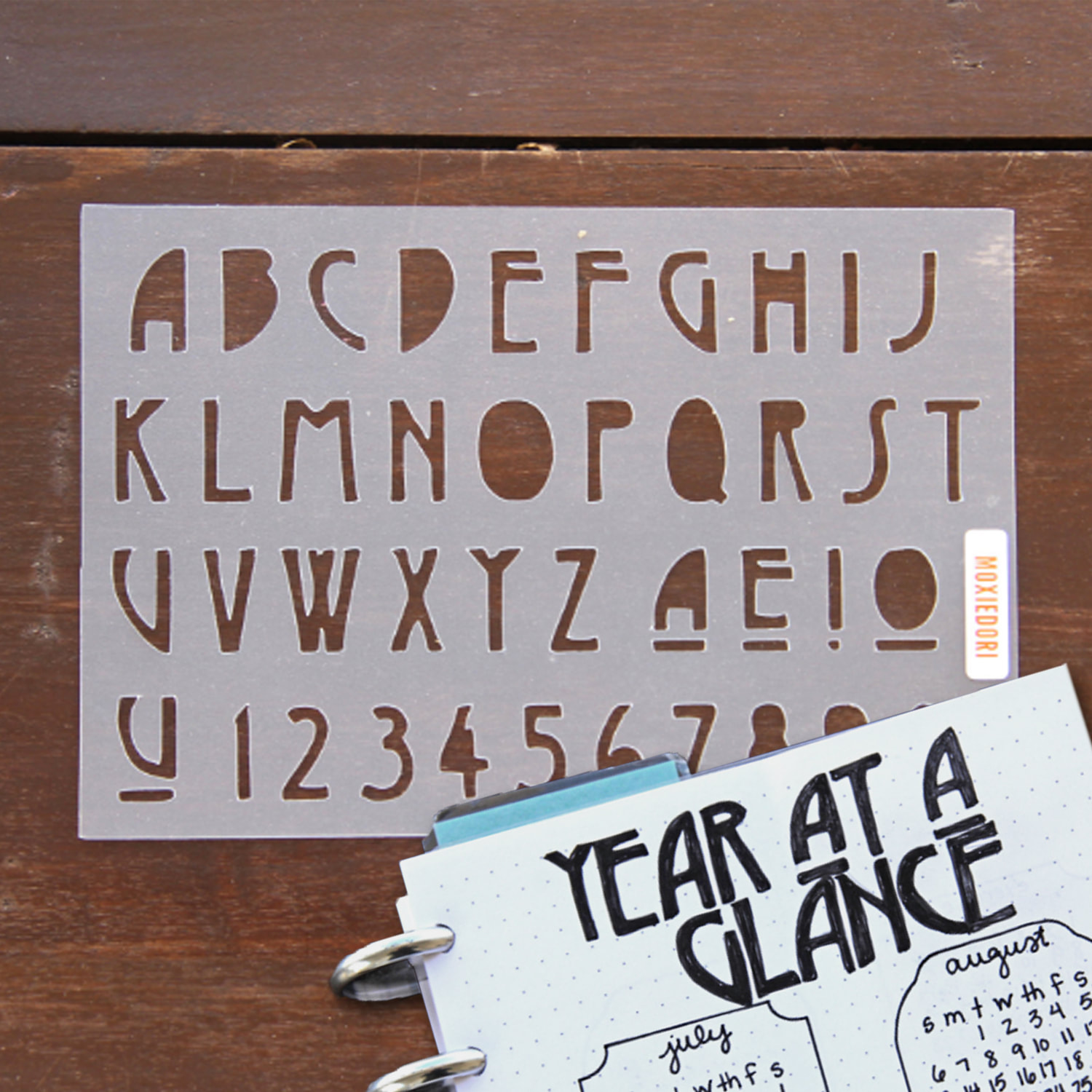 Art Deco Alphabet Journal Stencil