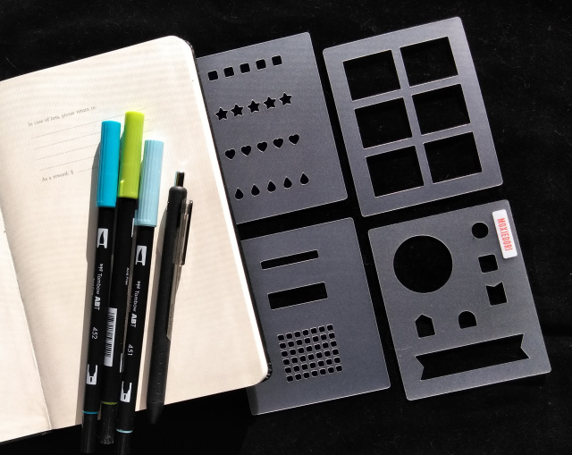 Mr. Pen- Journaling Stencil, 12 Pack, Stencils, 4x7 inch, Bullet Journaling Supplies, Stencil Set, Journal Stencils
